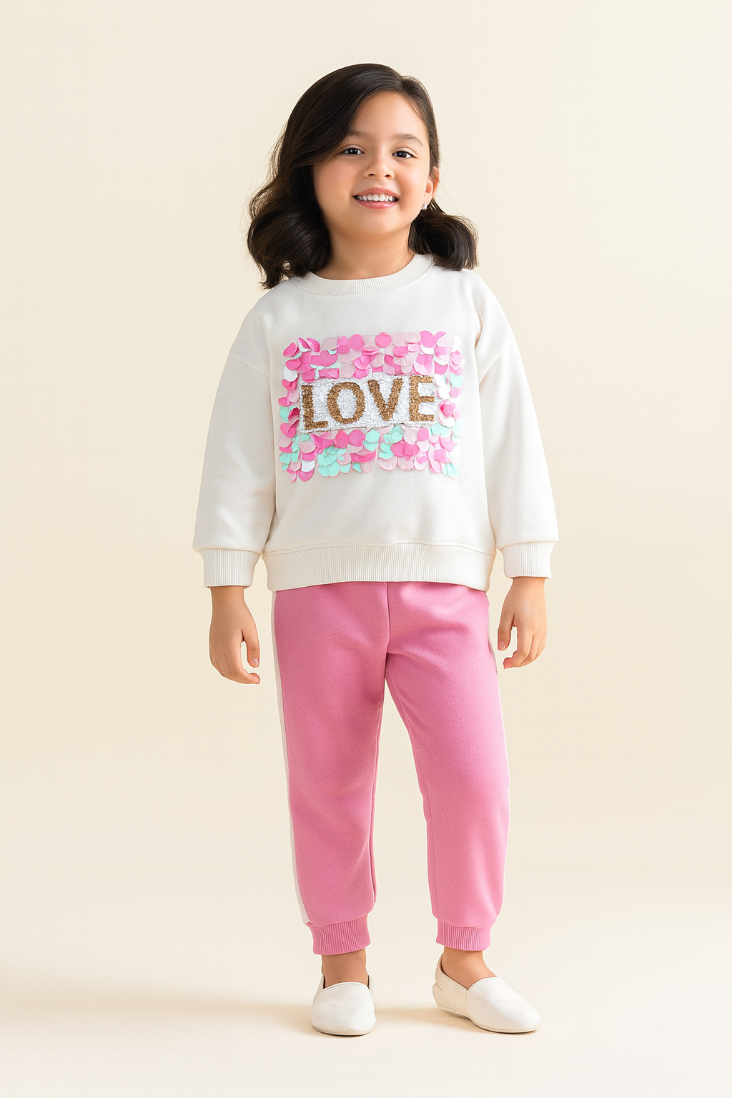 Chuto Club girls’ fleece sequence  sweatsuit