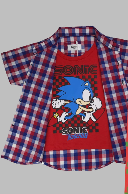 Zara Boys Casual Sonic Double Shirt