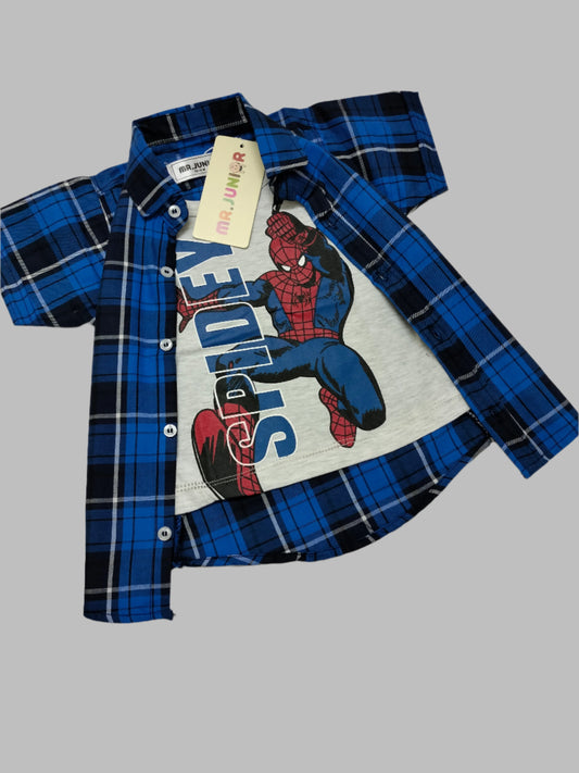 Mr. Junior Spiderman Double Shirt